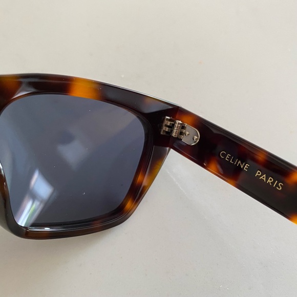 Brand New Brown Black Tortoise Celine Sunglasses Chic Rectangular 90’s Style - Picture 7 of 9